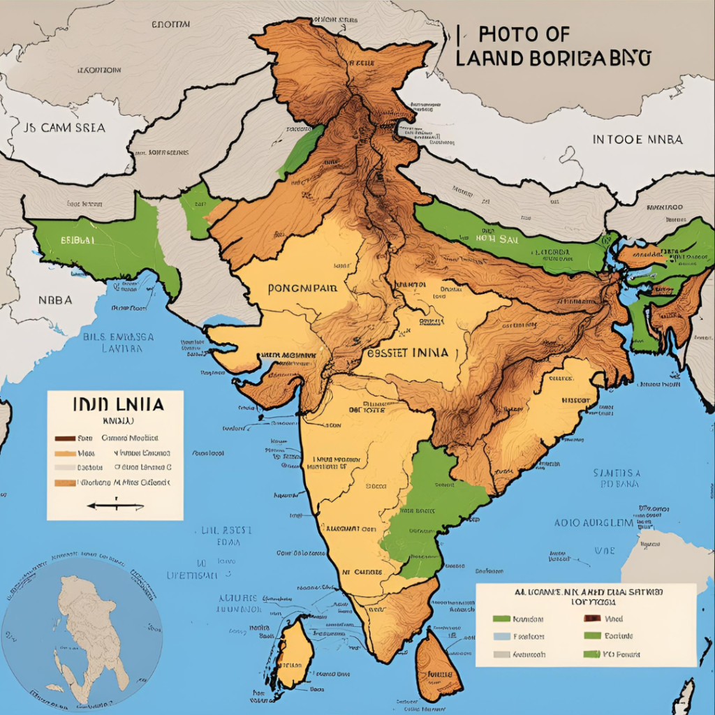 भारत की जलीय ओर स्थलीय सीमा 